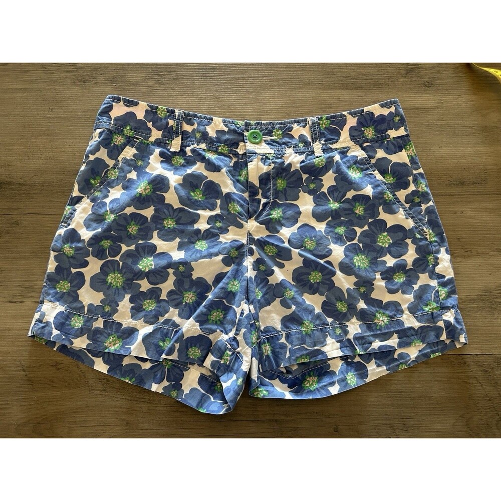 Lilly Pulitzer Callahan Shorts Blue Pansy Print Size 6